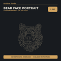 Bear Face Portrait DXF – Detailed Wildlife Laser Engraving File cover image