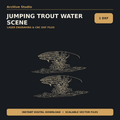 Jumping Trout Water Scene DXF – Fishing Laser Engraving File cover image